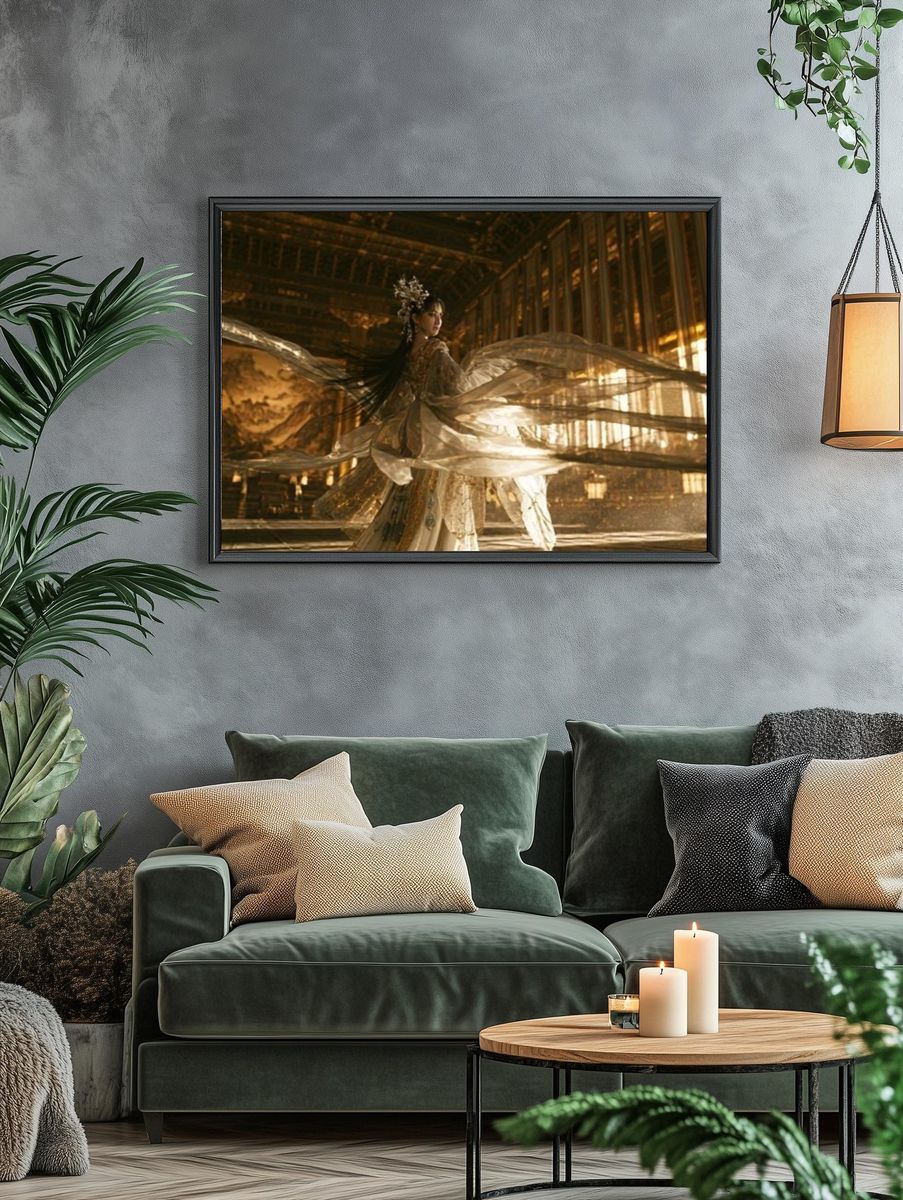 Golden Palace Dancer Photography Poster. — room view 4
