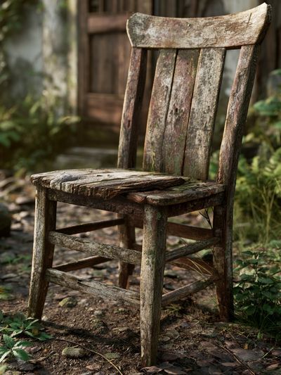 Rustic Wooden Chair Photography Poster. poster print
