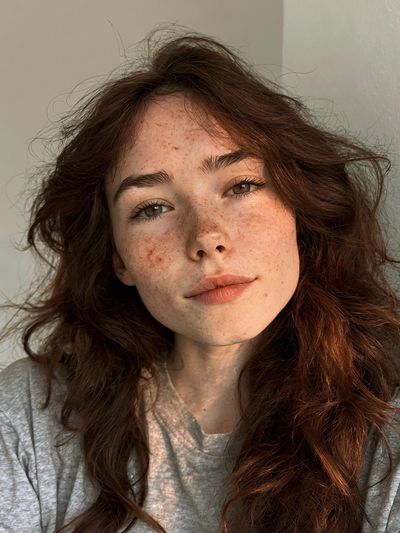 Freckled Portrait Photography Poster. poster