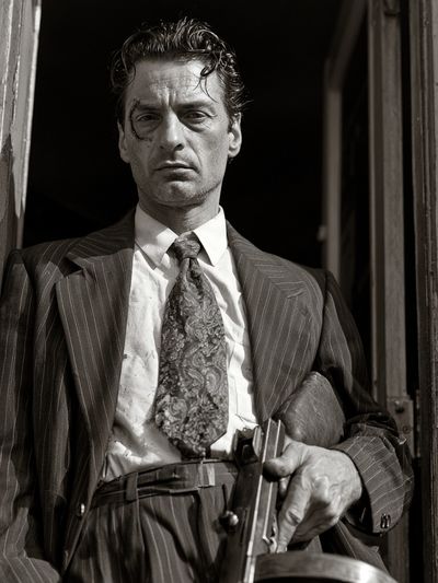 Gangster Portrait Black-White Poster. poster