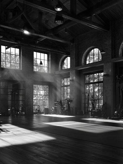 Industrial Gym Interior Photography Poster. poster print
