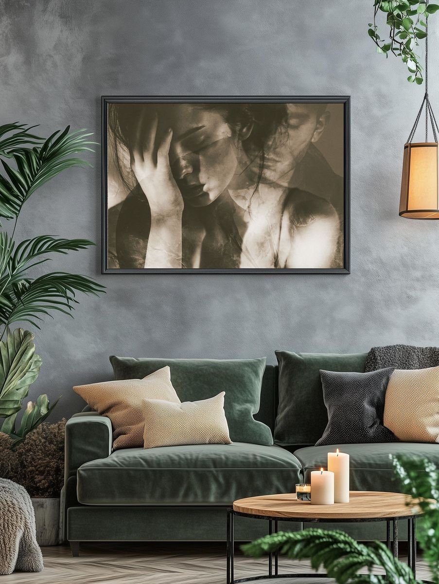 Contemplative Portrait Photography Poster. — room view 4