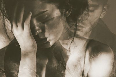 Contemplative Portrait Photography Poster. poster
