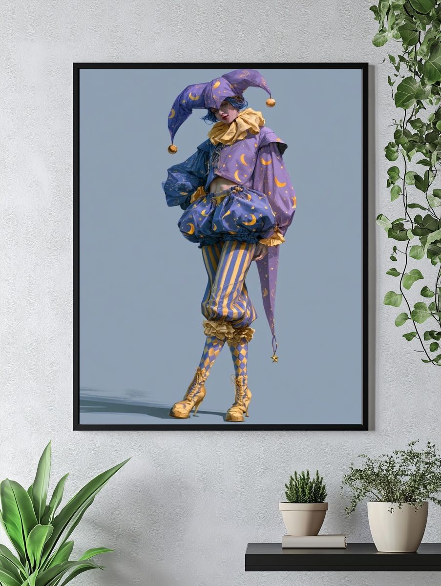Whimsical Jester Fashion Poster. — room view 4