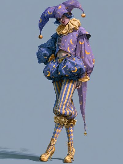 Whimsical Jester Fashion Poster. poster