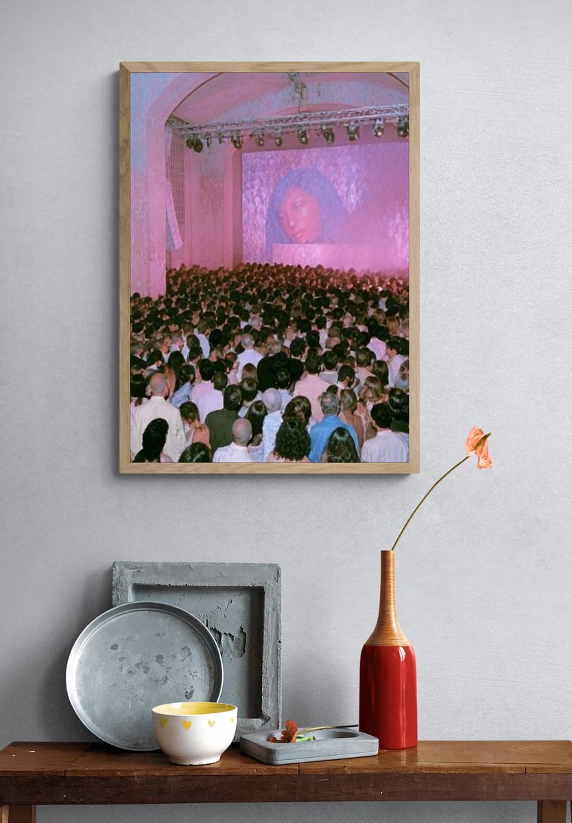 Pink Concert Crowd Photography Poster. — room view 3