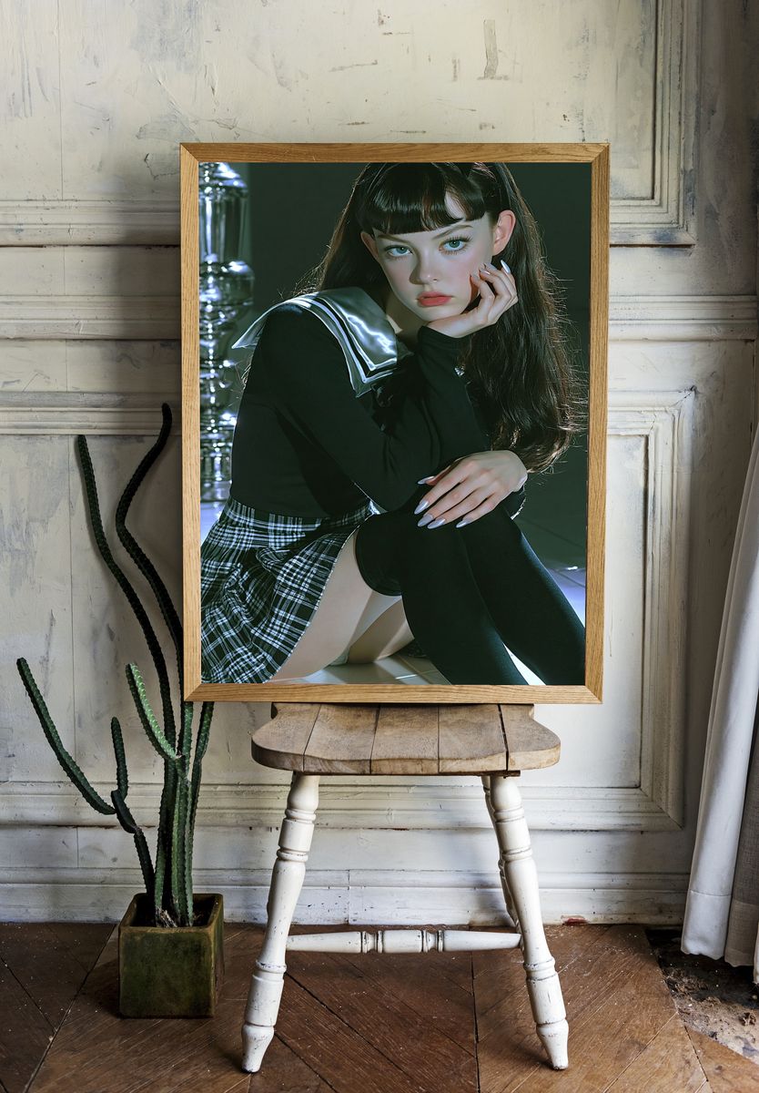 Gothic Sailor Portrait Print. room preview