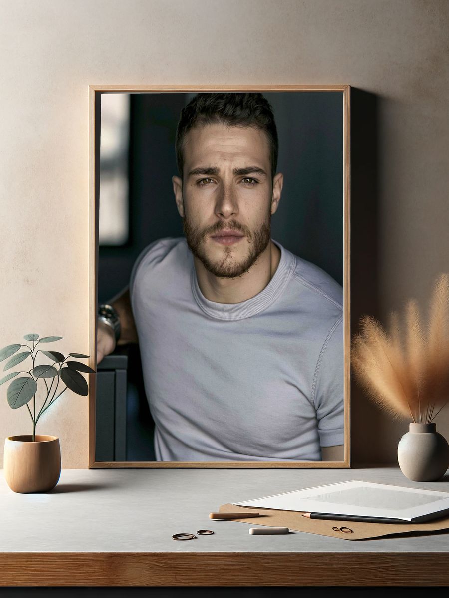 Moody Male Portrait Photography Poster. — room view 2