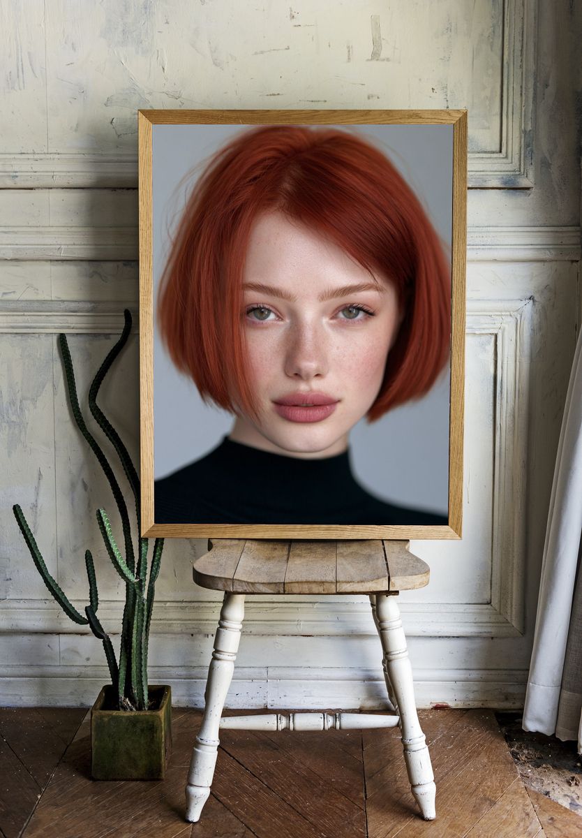 Red Hair Portrait Photography Poster. room preview