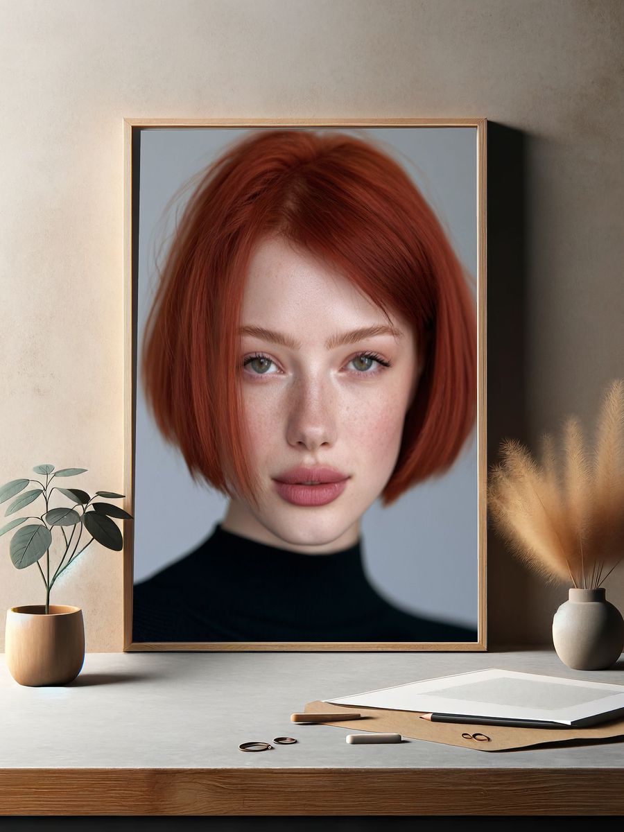 Red Hair Portrait Photography Poster. — room view 2