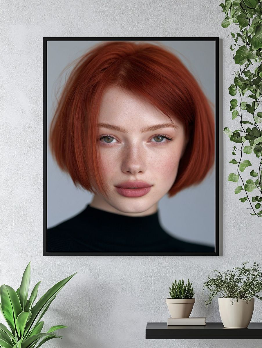 Red Hair Portrait Photography Poster. — room view 4