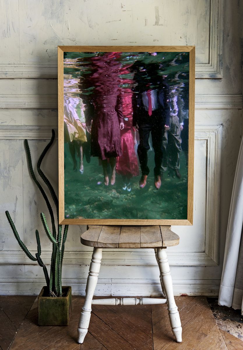 Underwater Formal Figures Photography Poster. — room view 1