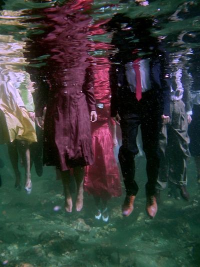 Underwater Formal Figures Photography Poster.