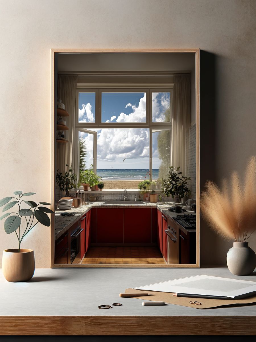 Ocean View Kitchen Photography Poster. — room view 2