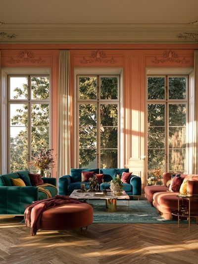 Sunlit Parisian Salon Photography Poster. poster