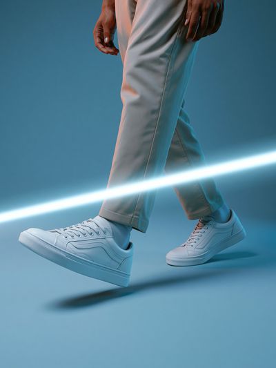 White Sneakers Streetwear Photography Poster.