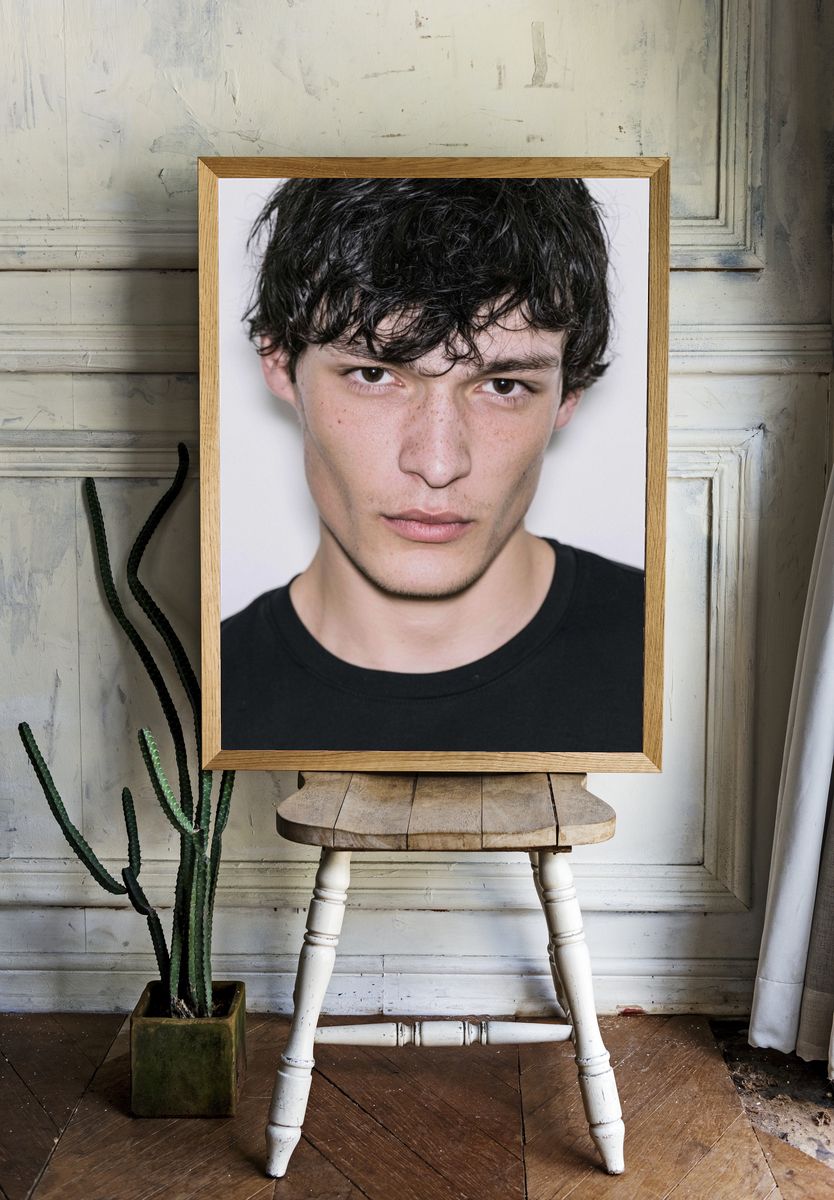 Moody Male Portrait Photography Poster. room preview