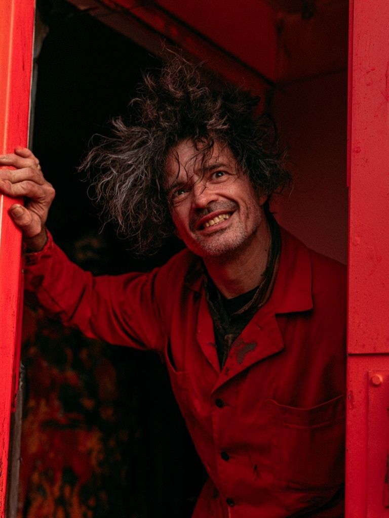 Red Door Portrait Photography Poster. poster detail