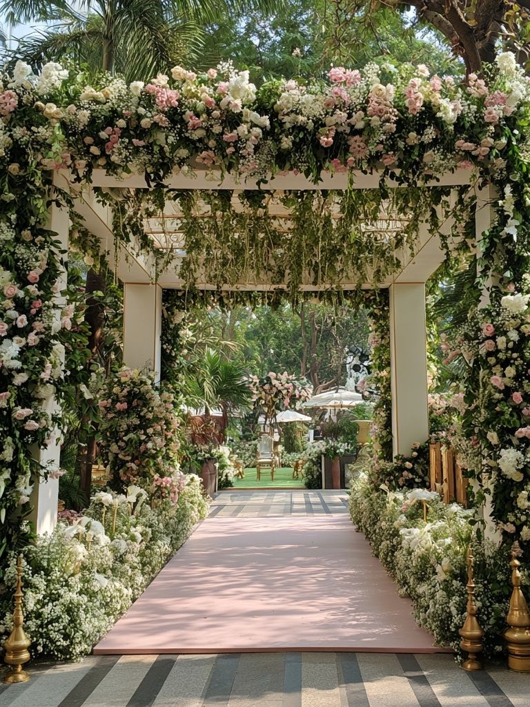 Floral Garden Archway Photography Poster. poster — photography art