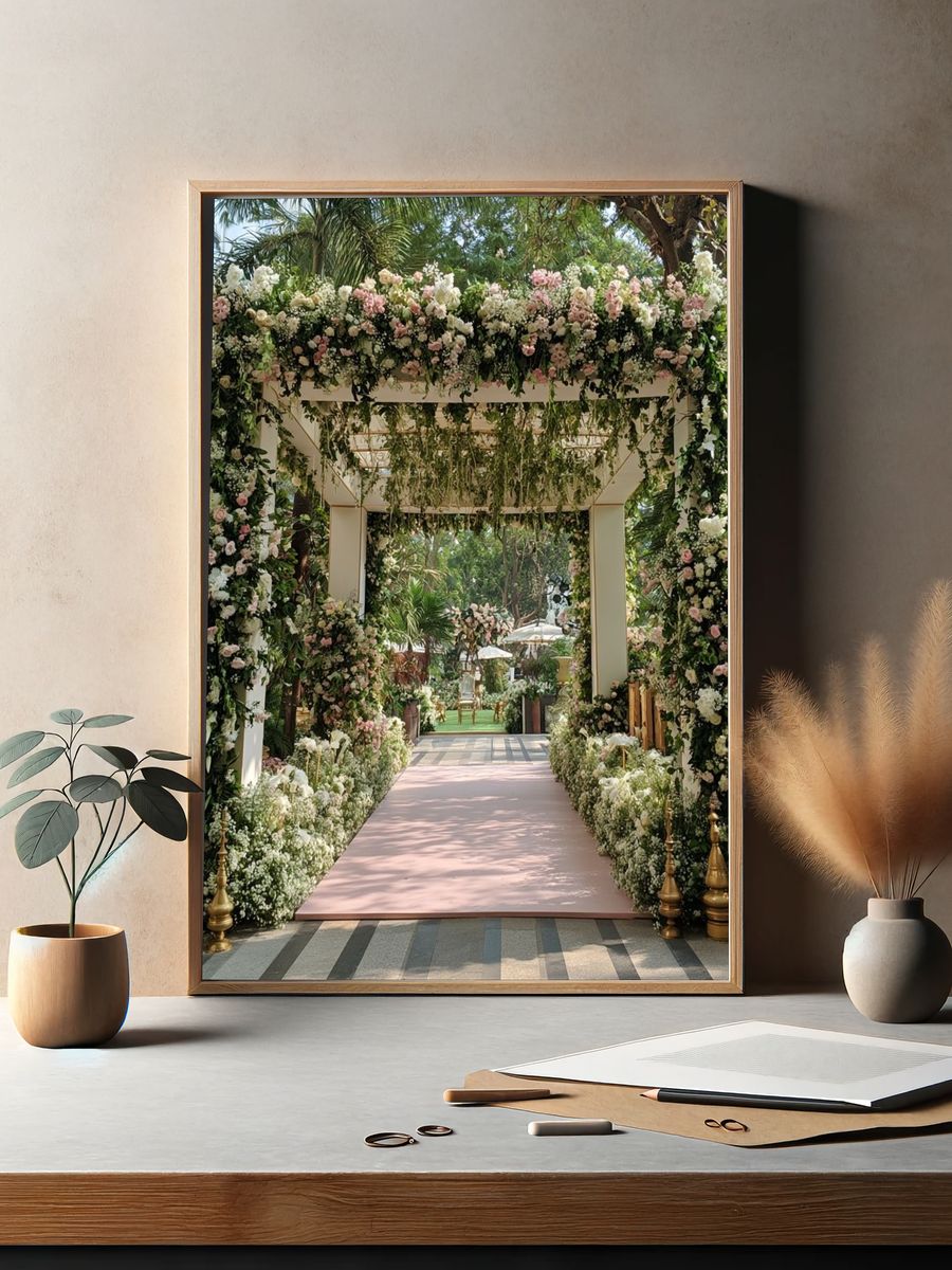 Floral Garden Archway Photography Poster. — room view 2