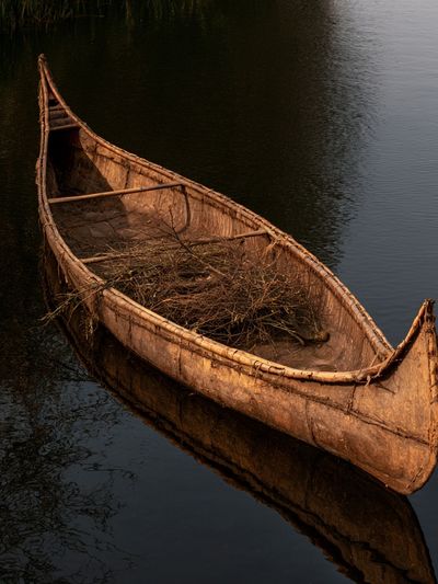 Canoe on Still Water Poster. poster