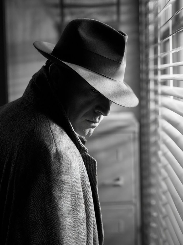 Noir Detective Portrait Poster. poster detail