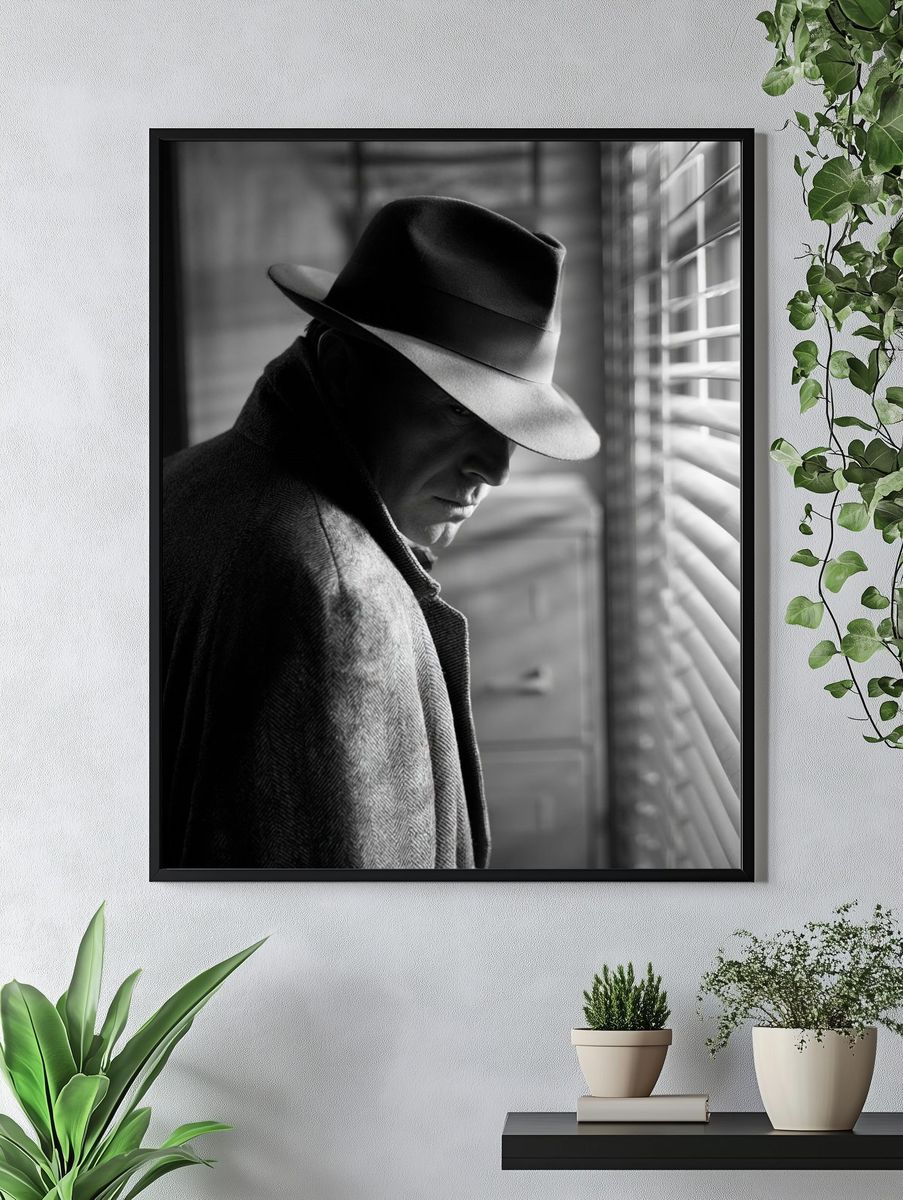 Noir Detective Portrait Poster. — room view 4