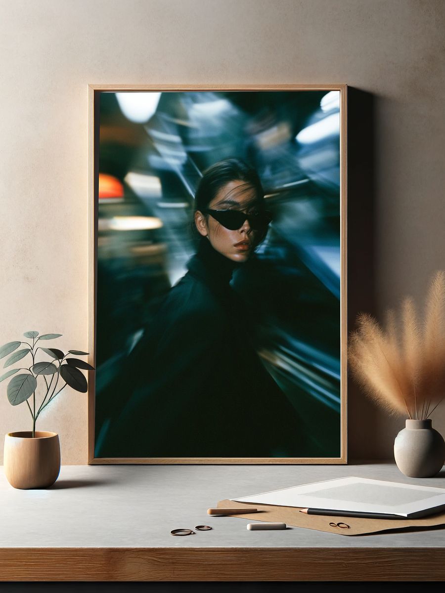 Cyberpunk Portrait Photography Poster. — room view 2