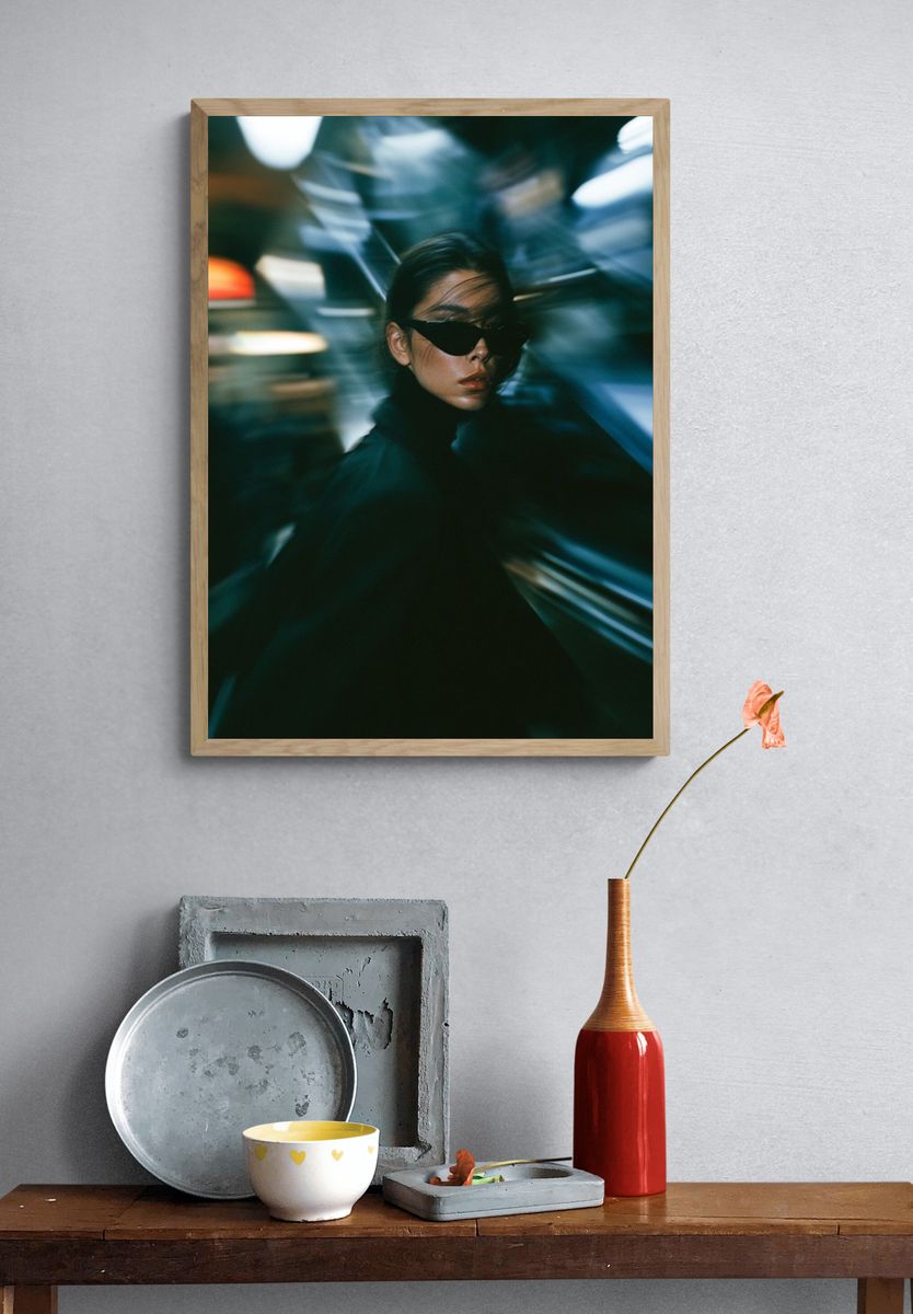 Cyberpunk Portrait Photography Poster. — room view 3