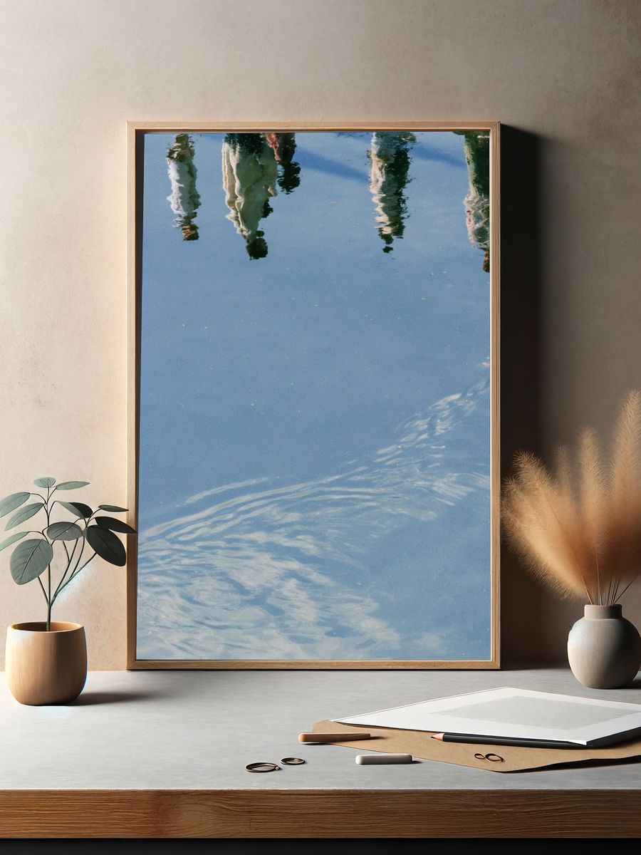 Water Reflections Photography Poster. — room view 2