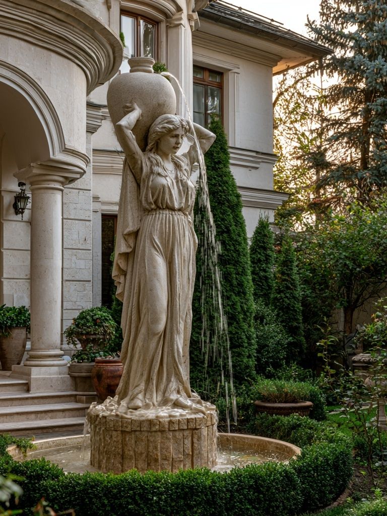 Classical Garden Fountain Photography Poster. poster — photography art