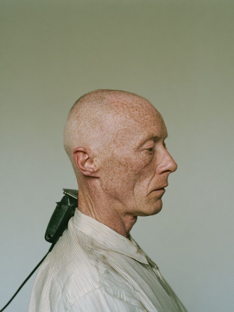 Bald Profile Portrait Print. poster detail