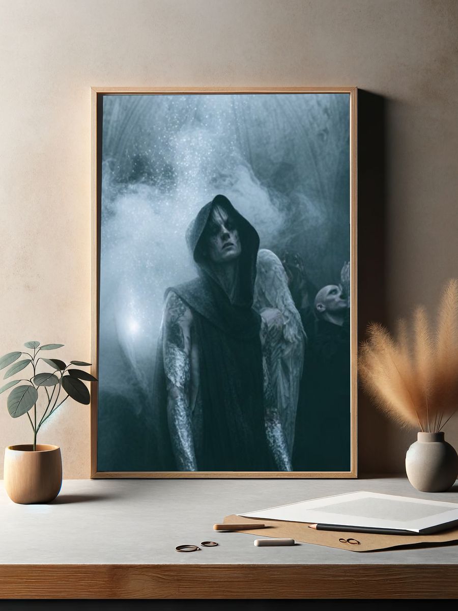 Dark Hooded Figures Photography Poster. — room view 2