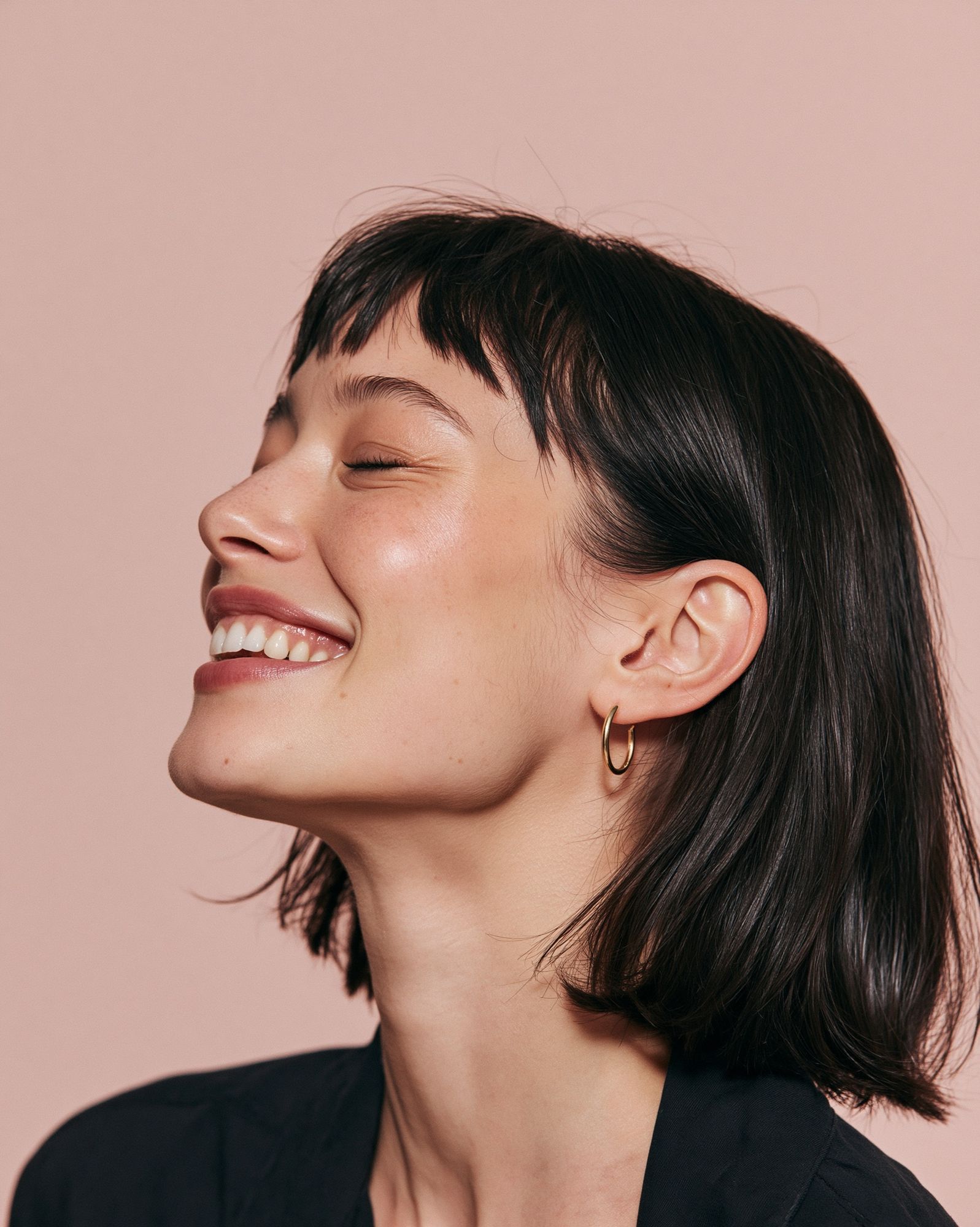 Smiling Woman Portrait Print. poster detail