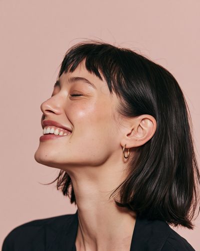 Smiling Woman Portrait Print. poster