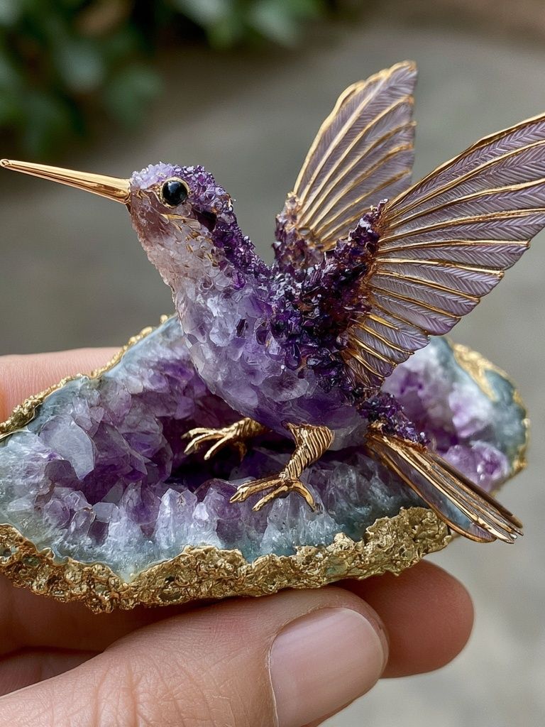Amethyst Hummingbird Photography Poster. poster — photography art