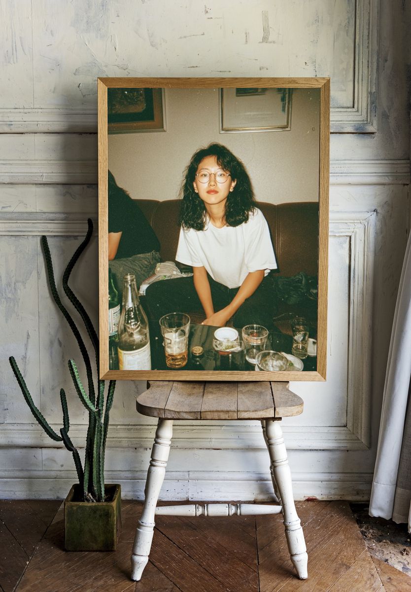 Candid Lounge Portrait Photography Poster. — room view 1