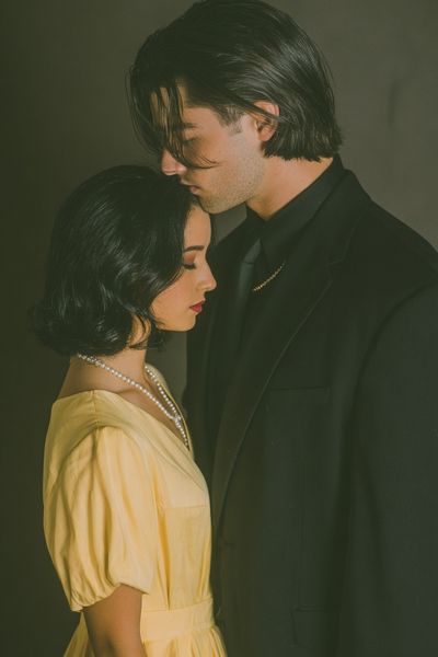 Intimate Couple Portrait Print. poster print