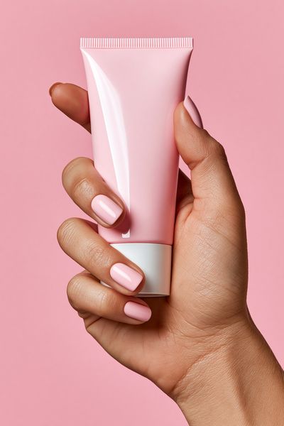 Pink Skincare Hand Photography Poster.
