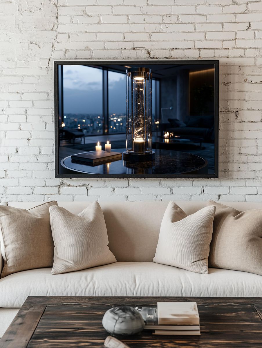 Luxury Candlelit Interior Photography Poster. room preview