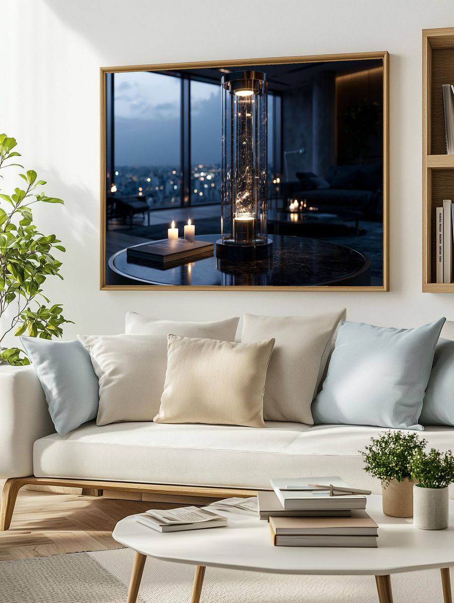 Luxury Candlelit Interior Photography Poster. — room view 2