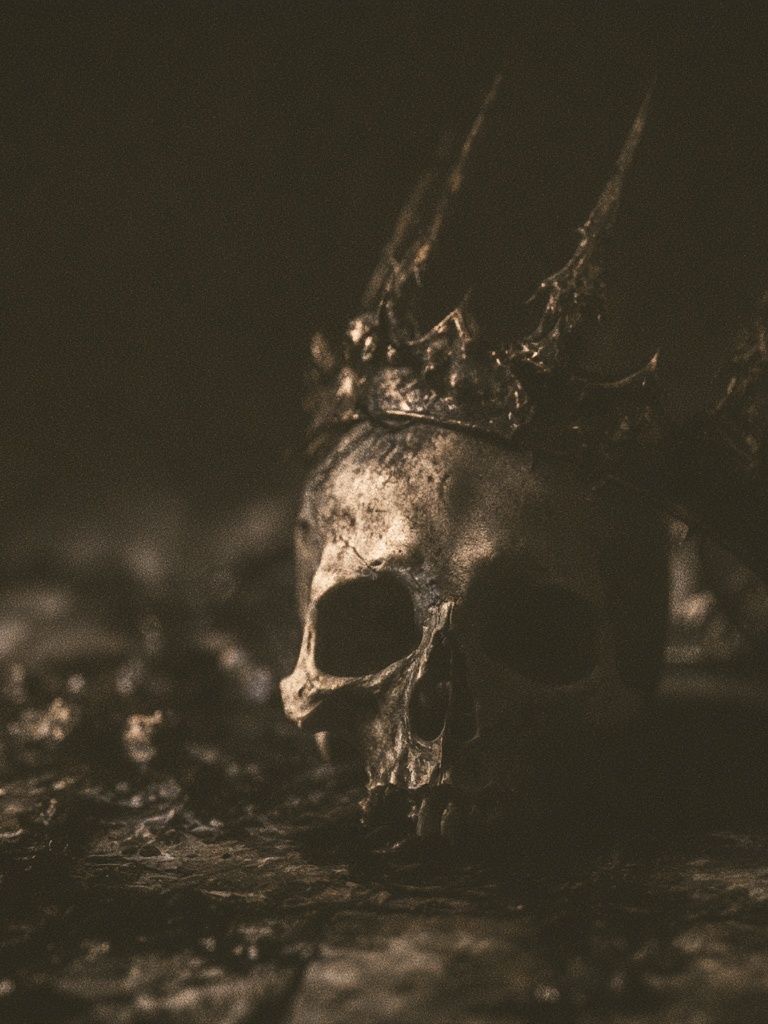 Crowned Skull Dark Photography Poster. poster detail