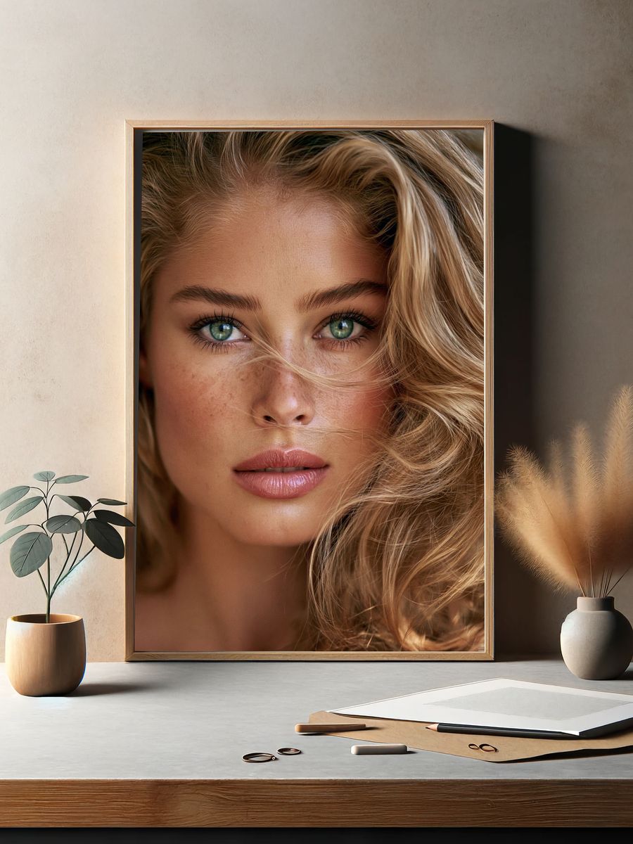 Blonde Portrait Photography Poster. — room view 2