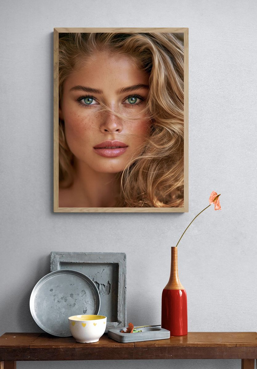 Blonde Portrait Photography Poster. — room view 3
