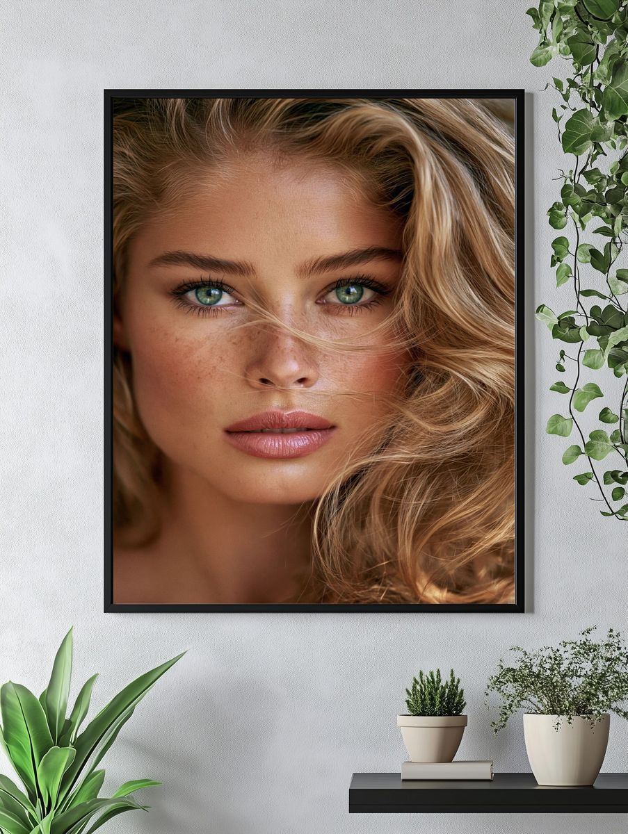 Blonde Portrait Photography Poster. — room view 4
