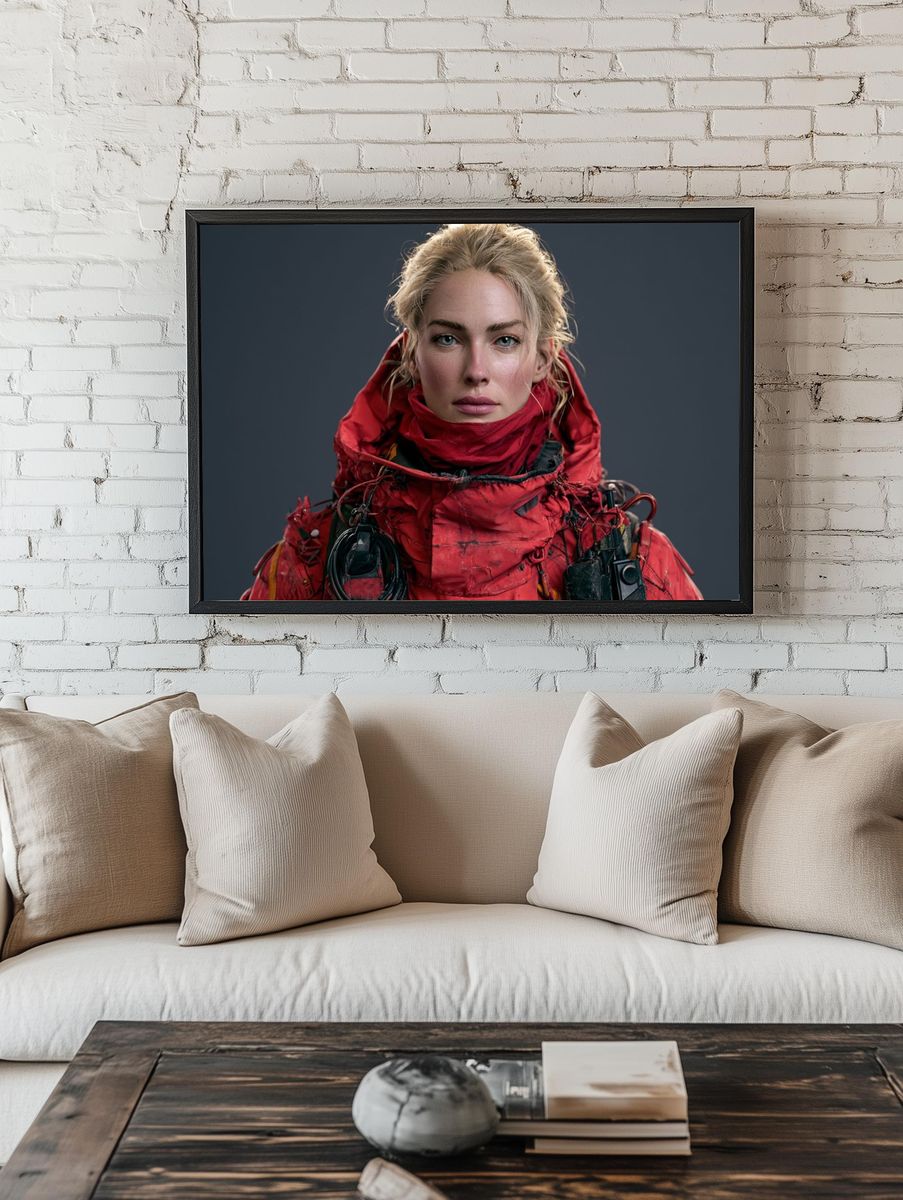 Red Expedition Portrait Poster. room preview