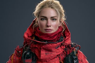 Red Expedition Portrait Poster. poster