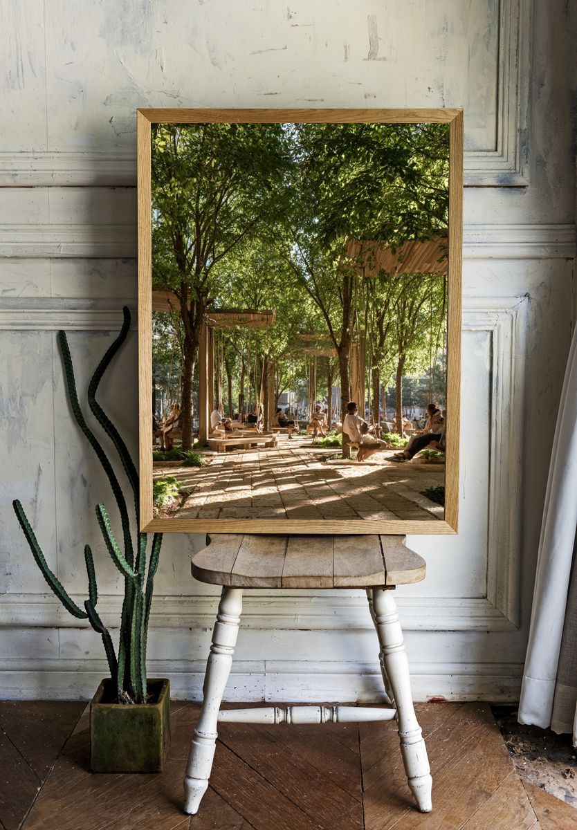 Urban Garden Pavilion Photography Poster. — room view 1
