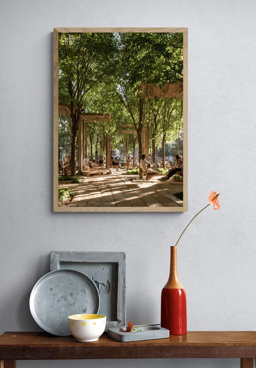 Urban Garden Pavilion Photography Poster. — room view 3