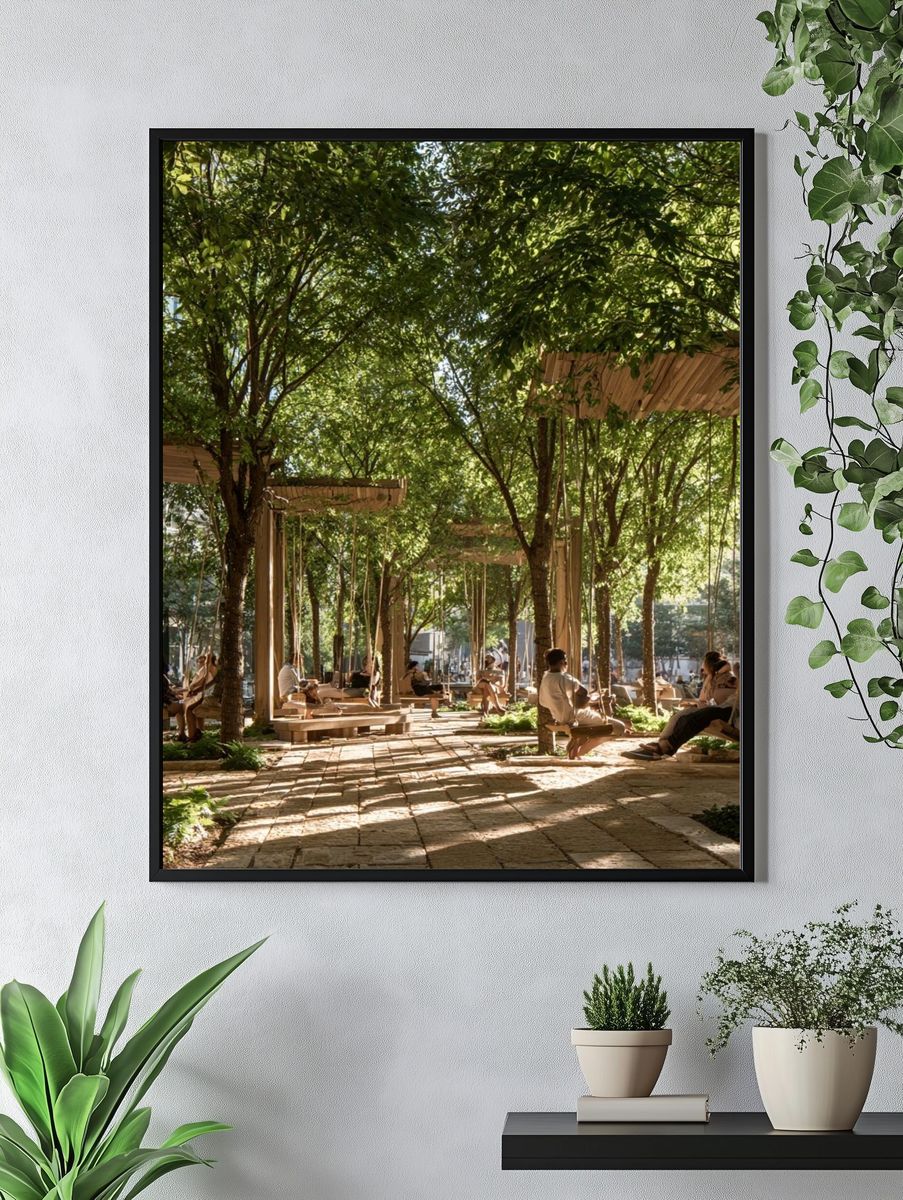 Urban Garden Pavilion Photography Poster. — room view 4